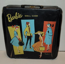 Mattel Barbie Ponytail Black Vinyl Doll Case Handle and Drawer 1961 Vintage READ
