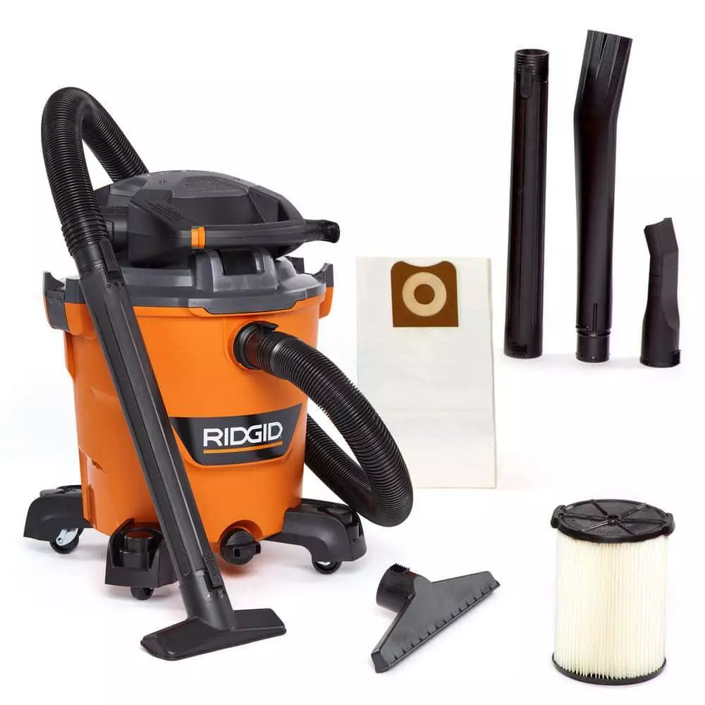 RIDGID Shop Vacuum With Detachable Blower Filter Dust Bag 12