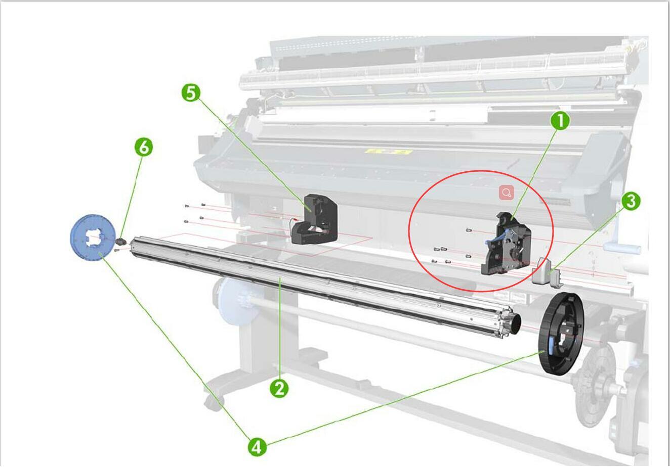 Ricambio Cavo Traino Plotter Cavo Di Traino Per HP DesignJet 500/800 - Ricambio Compatibile, Set Completo Cavo Di Trasporto Plotter - Foto 4