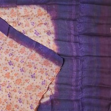 Namaste Vintage Pink Sarees 100 Pure Silk Floral Printed Sari 5YD Craft Fabric