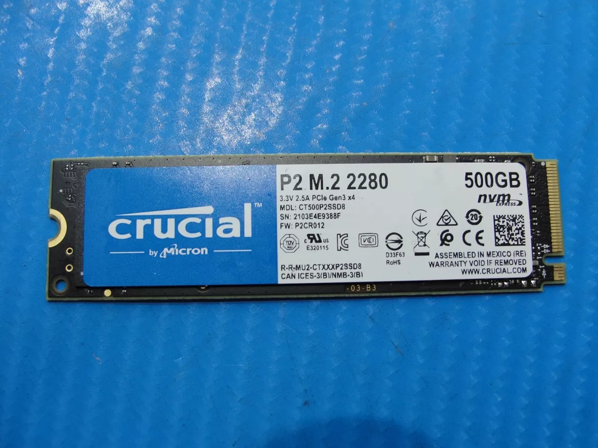 Lenovo Y540 17IRH Crucial 500GB NVMe M.2 SSD Solid State Drive CT500P2SSD8