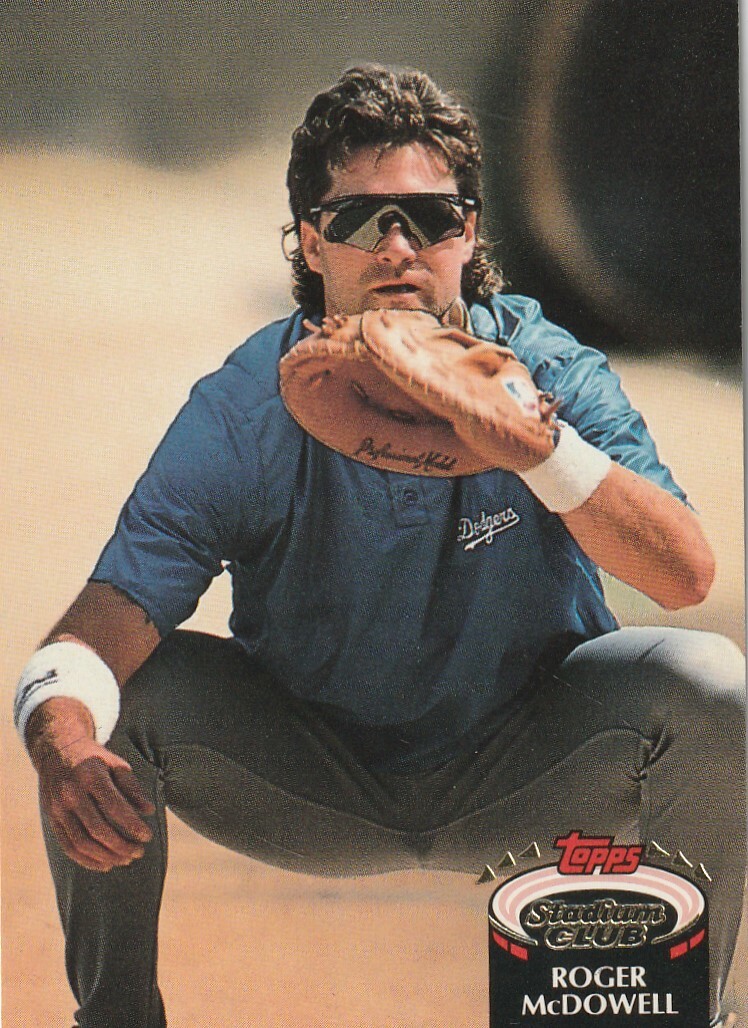FREE SHIPPING-MINT-1992 Topps Stadium Club Roger McDowell #804-PLUS BONUS CARDS
