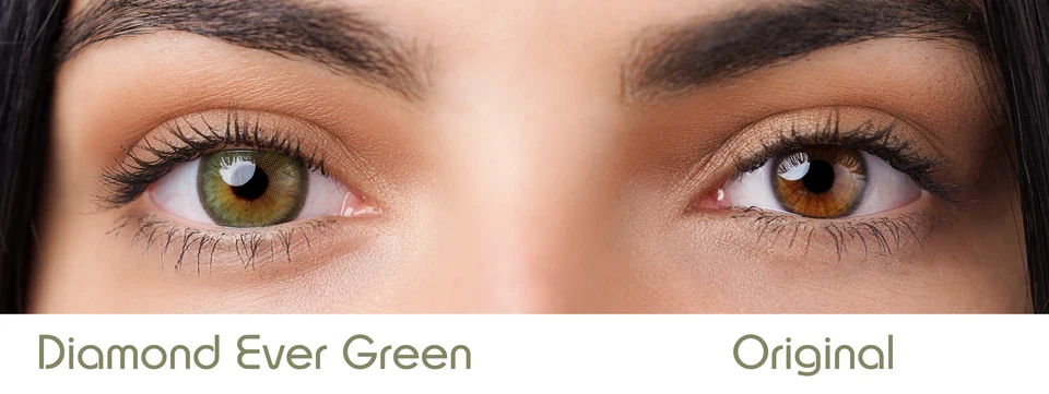 Kontaktlinsen farbig ohne Stärke grün farbige grüne 6-Monatslinsen Ever Green - Bild 2 von 4