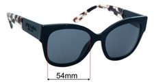 SFx Replacement Sunglass Lenses fits Prada SPR 02W - 54mm Wide