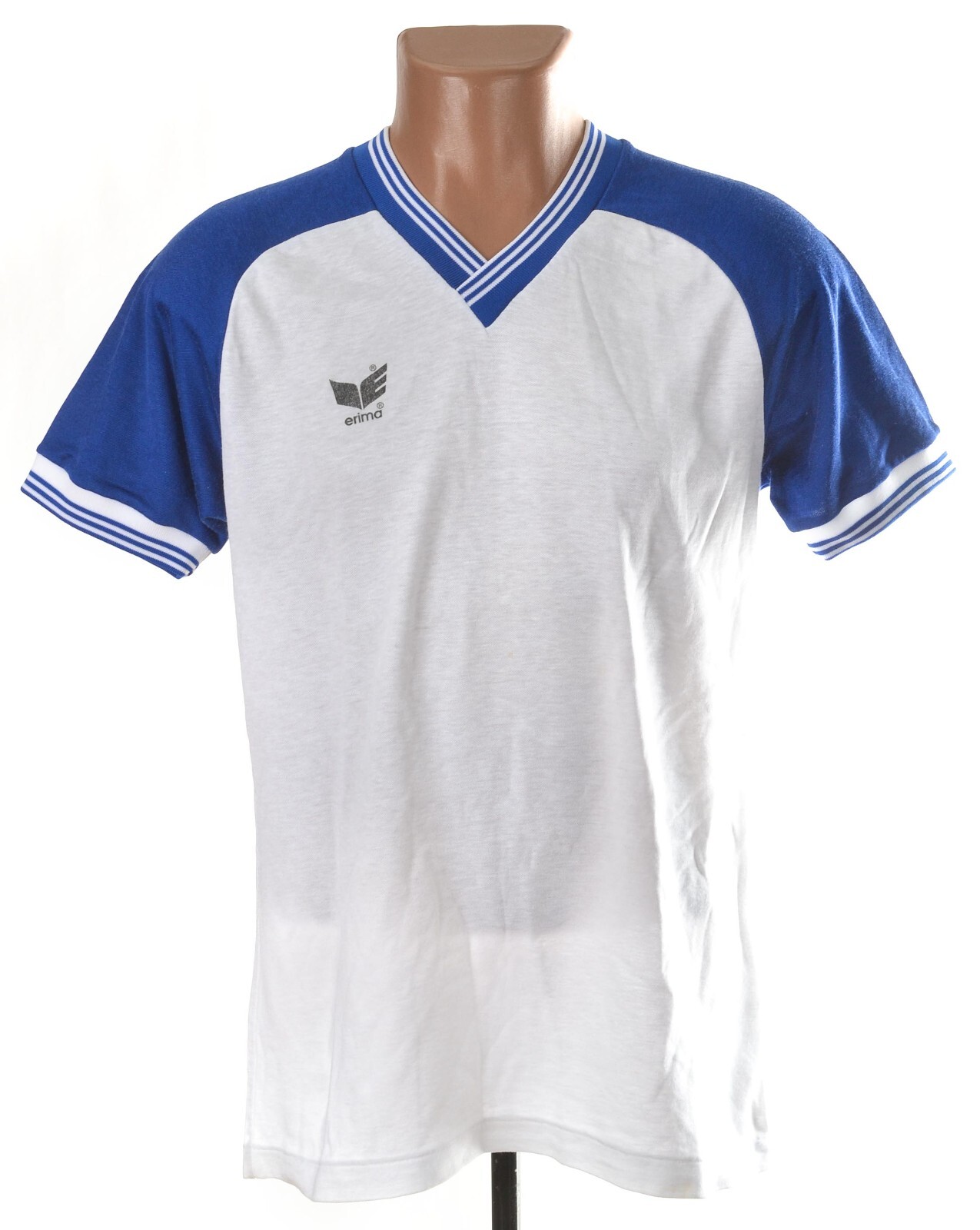 ERIMA VINTAGE TEMPLATE 1980'S WHITE SHIRT SIZE M ADULT MADE IN WEST GERMANY