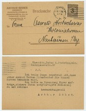 118004 - Postcard Arthur R�ber - Chemnitz 16.8.1924 to Neuhausen