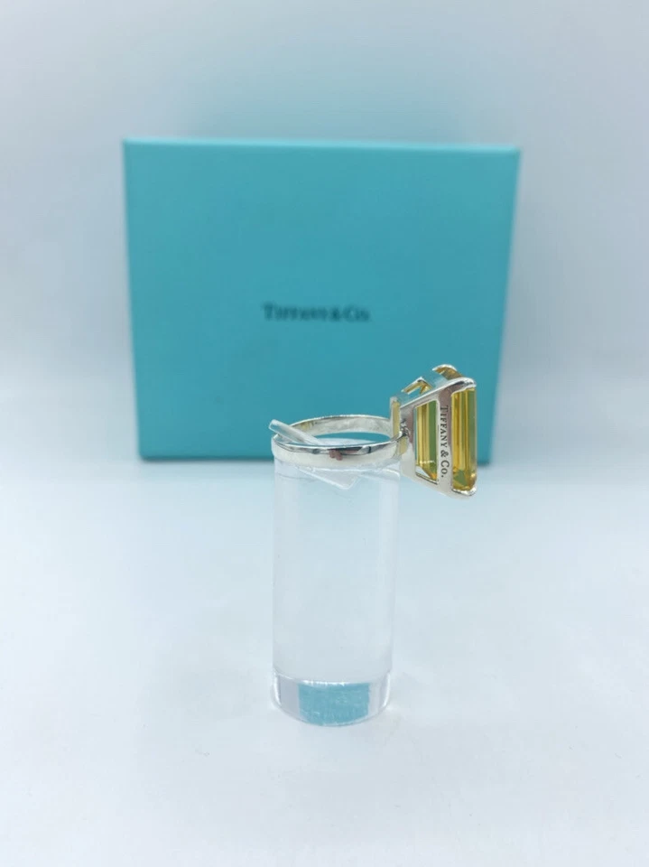 Коктейльное кольцо Tiffany & Co. из стерлингового серебра 925 пробы с цитрином размер 8 - Изображение 3 из 4