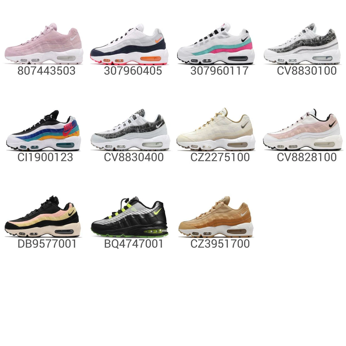 Nike Air Max 95 LE QS OG Women Wmns GS Kids Youth Running Sneaker Pick 1