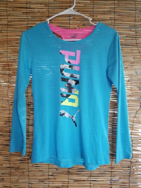 neon pink puma shirt