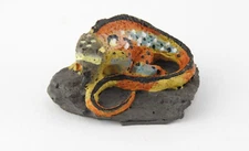 Vintage 1993 Miniature Iguana Sculpture Land And Sea Collectables 1" W Colorful