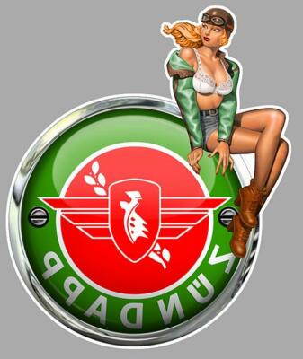 ZUNDAPP right pin up right vinyl sticker laminated