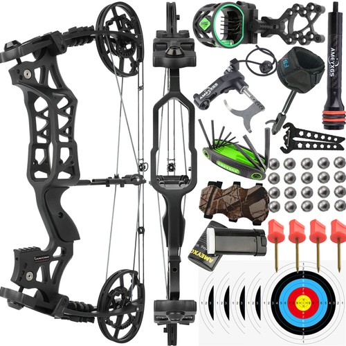 25" Compound Bow Dual-Use Steel Ball Arrow 40-70lb Short Axis Archery Hunt RH LH - Picture 19 of 20