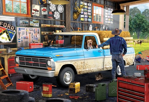Eurographics Puzzle Hard Days Work Pickup Truck Tin 8551-5781 550 Pieces New NIB - Picture 3 of 3