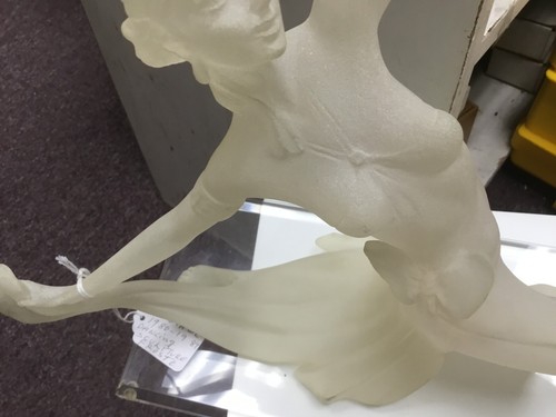 ART/DECO NUOVA LUCITE ACRILICA SCULTURA DANZA BALLERINA - Foto 10 di 11