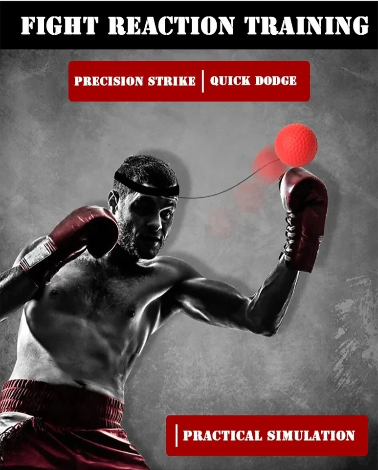 Reflex Ball Boxing Kopf band Speed Training Hand Augen Reaktion Konzentration - Bild 2 von 4