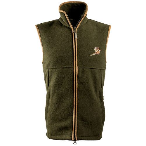 Gilet da tiro Jack Pyke pile verde oliva scuro caccia fagiano UK