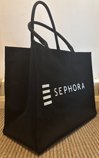 Sephora Tote Shopping Bag Qualità Doppio Manico Tela Logo Cerniera Borchie Piedi