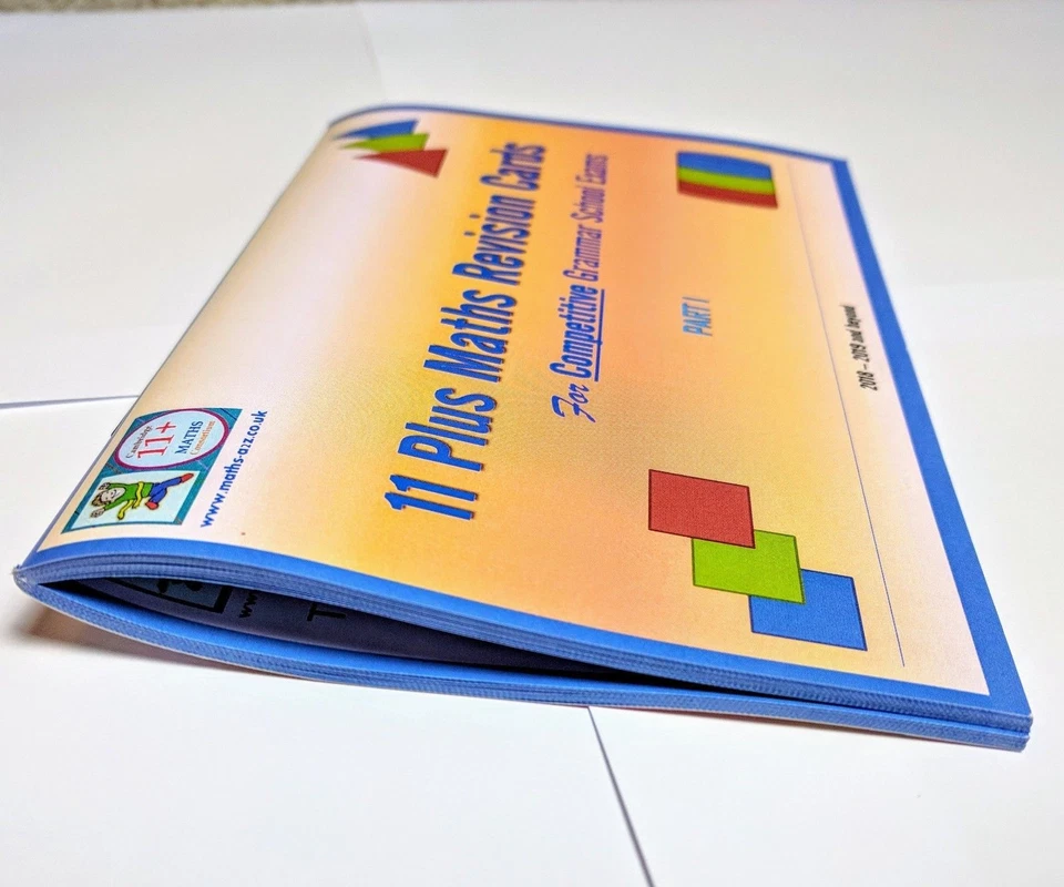 11 Plus Maths Practice Exam Revision Cards 50 plus cards Booklet Ages 9-11 - Image 2 of 4