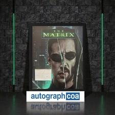 Keanu Reeves Cut Signature “The Matrix” 16x20 Framed – ACOA