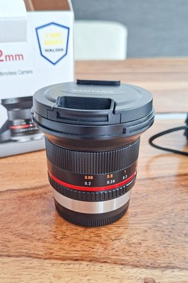 Samyang F2.0/12mm, Fuji X, Fujifilm, NCS CS Weitwinkelobjektiv, Objektiv Schwarz