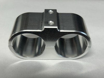 Twin/Dual in-Tank Fuel PumpHanger 39mm Mount Bracket for Walbro 255lph, Silver