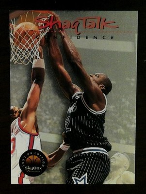 1994 Skybox Shaq Talk Confidence Shaquille O'Neal Larry Bird #9 Magic Celtics