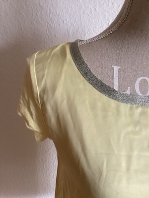 NEU ORSAY gelbe Satin Bluse Gr S 36 mit Knoten, Top, Shirt, Sommer Oberteil