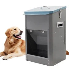 Automatic Dog Feeder with Handle,25 Pounds Large Breed Indoor or Outdoor Auto...