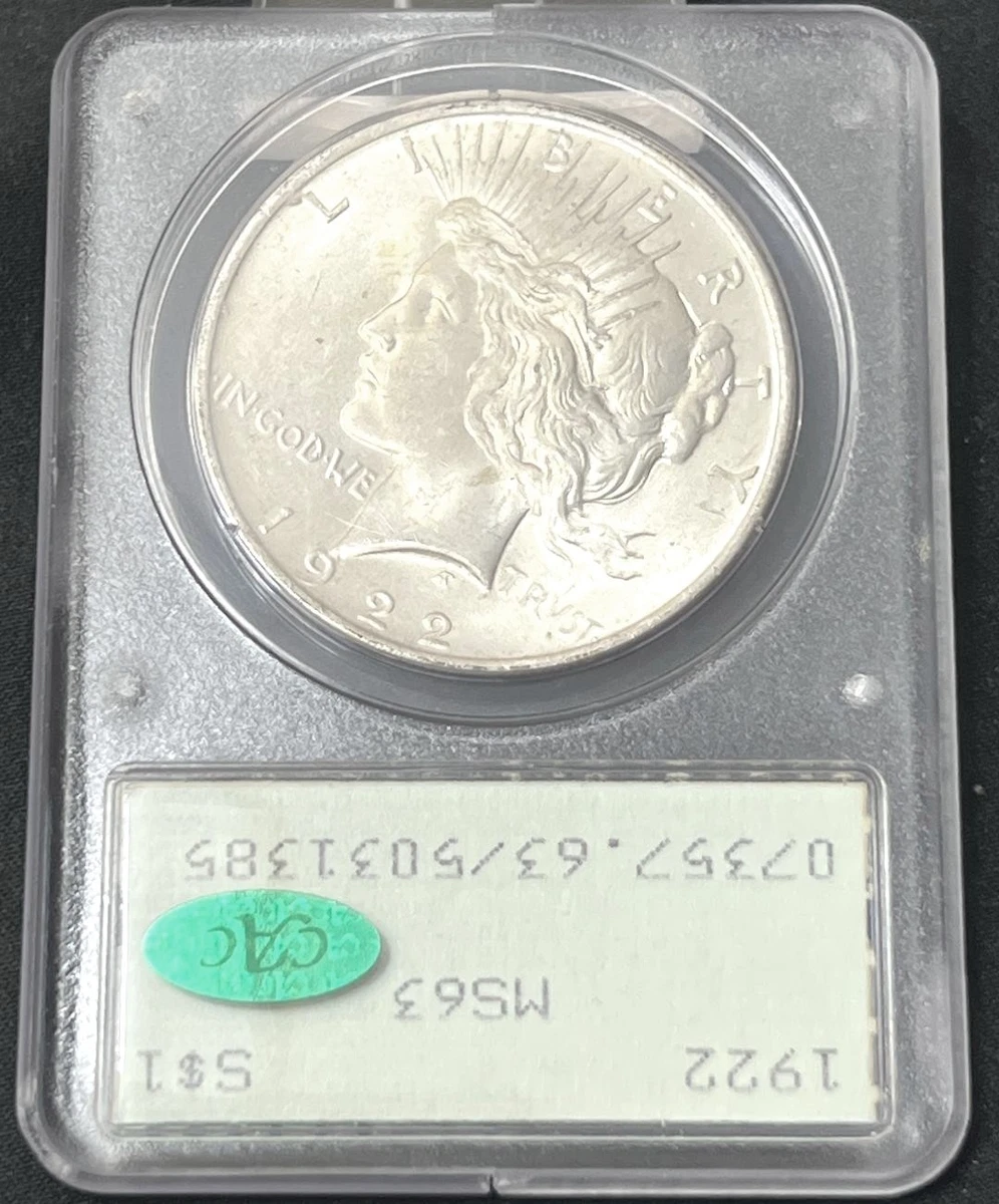 MS 63 Graded 1922 Year Peace Dollars (1921-1935) for sale | eBay