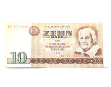 10 Mark DDR Banknote 1975 Staatsbank der DDR Clara Zetkin Geldschein 0067