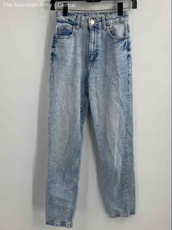 Zara Womens Blue Light Wash 5-Pocket Design Denim Skinny Jeans Size 0
