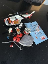 Vintage Playmobil 3789 Helicopter SOS Emergency Rescue Set