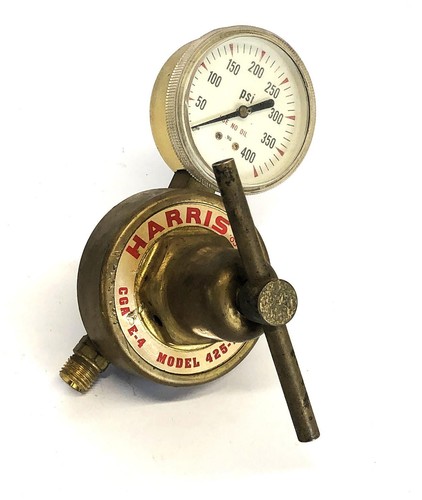 Harris CGA E-4 Regulator Gauge Model 425-15 USED