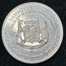 1977 Canada London Ontario Commemorative Dollar Coin Excellent Condition