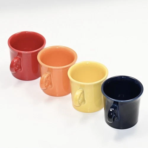 Vintage Fiestaware HLC Homer Laughlin USA Coffee Mugs Ring Handle - Lot Of 4