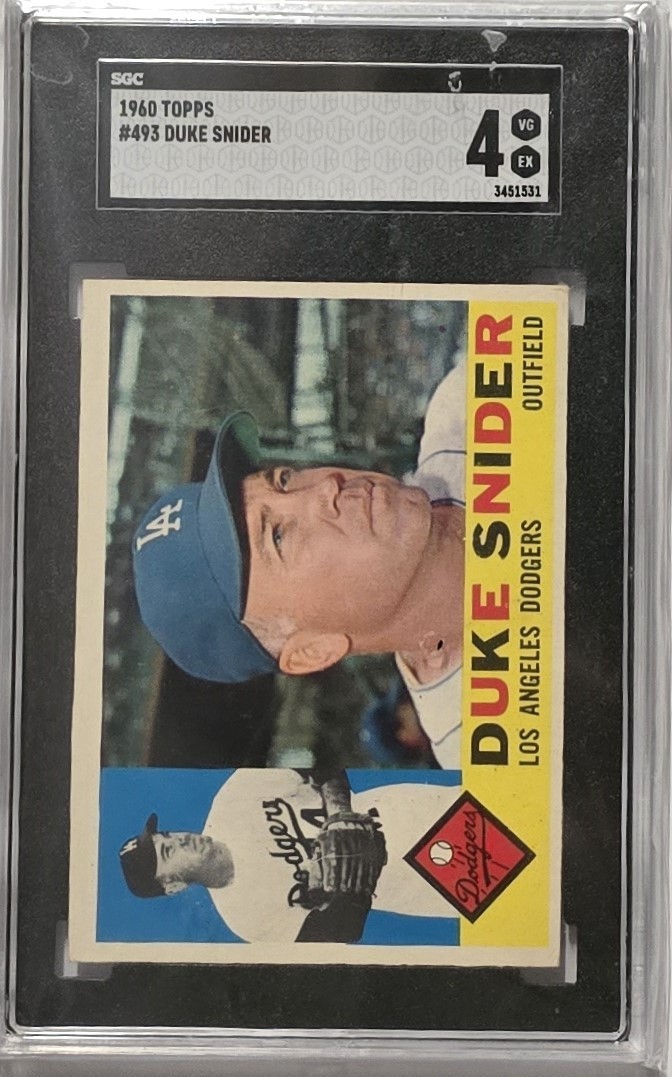 1960 Topps #493 Duke Snider Dodgers SGC VG-EX 4