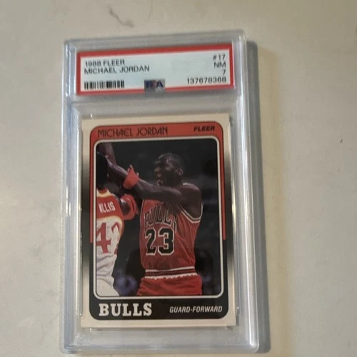 1988 Fleer Michael Jordan #17 Chicago Bulls PSA 7 Basketball Card