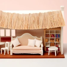 6 Pcs Thatch Roof Artificial Roofing Decorative Straw Decoration