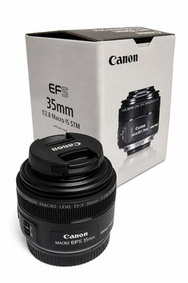 Canon EF-S 35mm f/2.8 Macro IS STM + OVP TOP Zustand Makro Objektiv