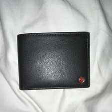 Alpine Swiss Black Trifold Men's Wallet with Credit Card and Checkbook Features