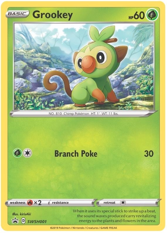 Grookey - SWSH001 - SWSH Black Star Promo NM SWSH Promo