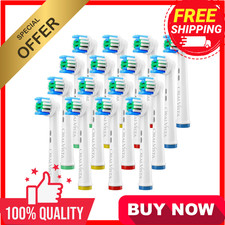 Electric Toothbrush Replacement Heads Compatible with Oral-B Braun   16 Pack