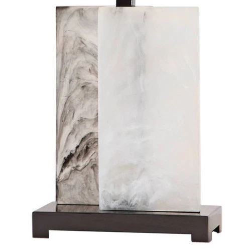 Modern Table Lamp 26" High White Column Rectangular Shade for Living Room House - Picture 3 of 4