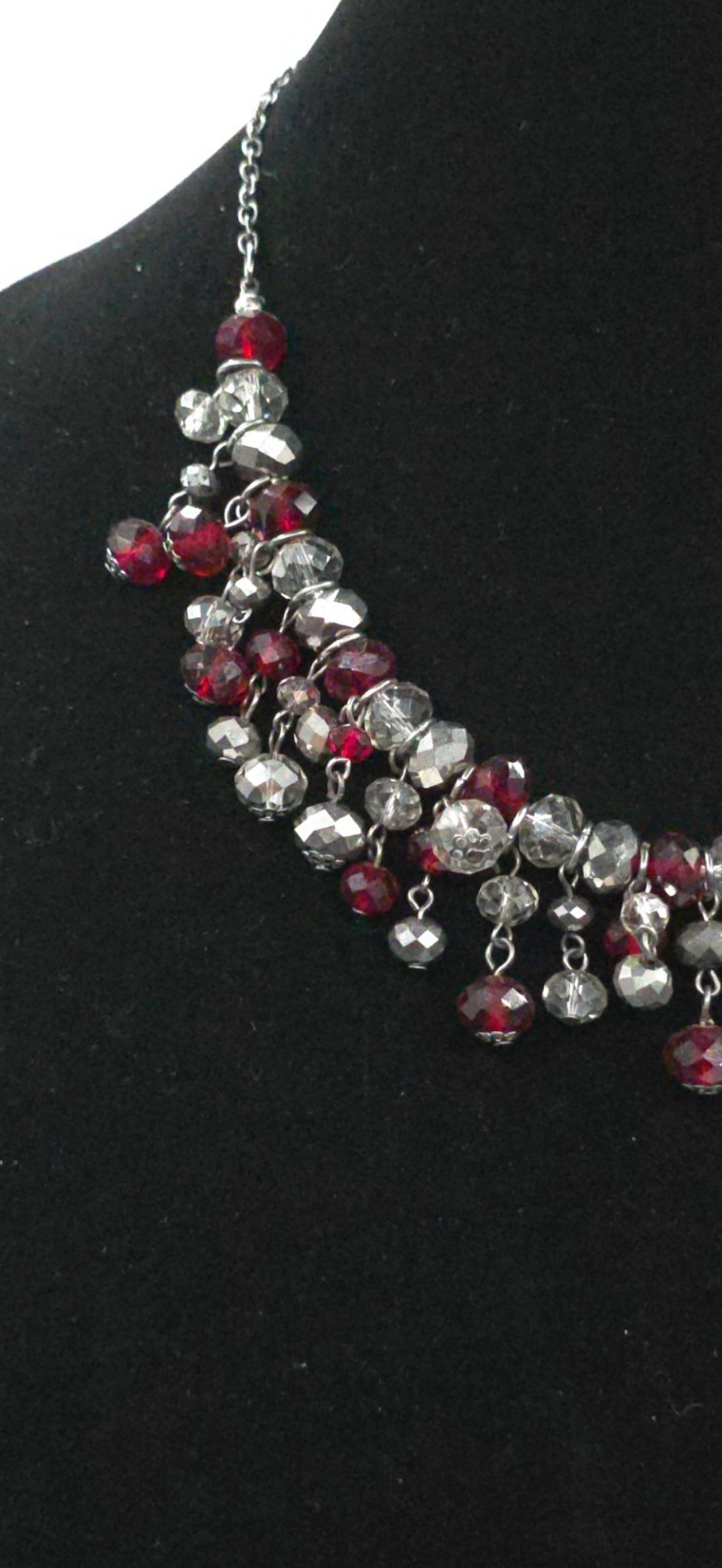 Faceted Crystal & Ruby Red Cluster Rhinestones St… - image 4