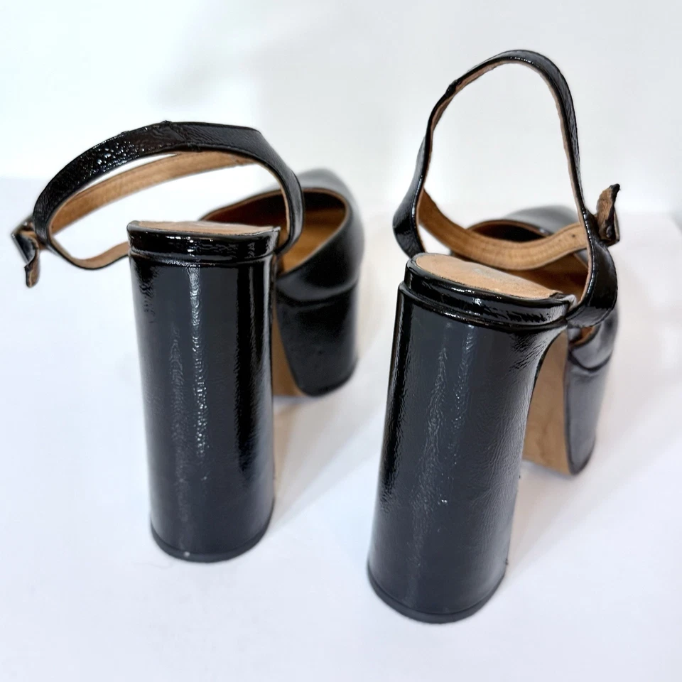 BOMBAS L’INTERVALLE CHAROL GRUESO 37 6.5 España Plataforma Retro Disco Negro Foto 4 de 4