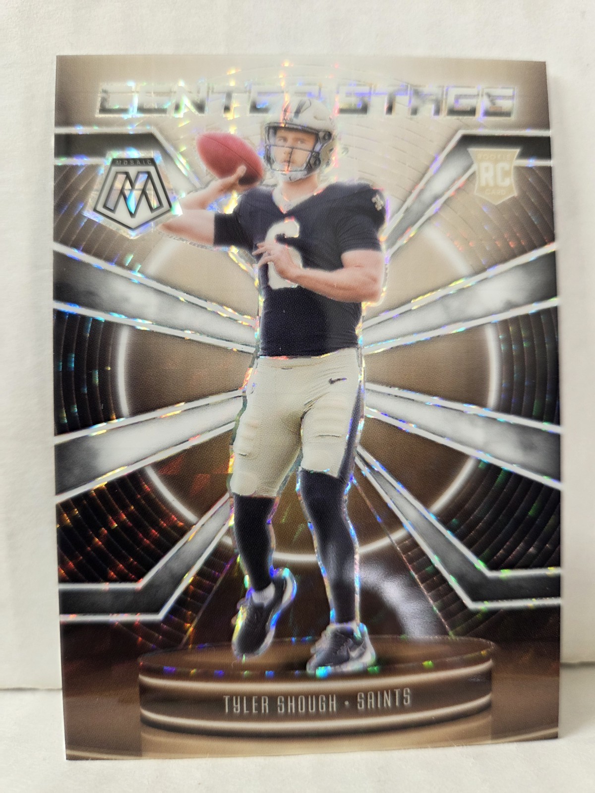 Tyler Shough 2025 Panini Mosaic #2 White Prizm /25 SSP Center Stage Rookie