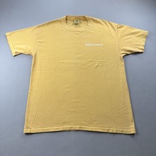 Vintage Microsoft T-Shirt Mens Large Yellow Technology Business Solutions PC y2k