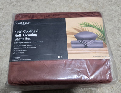 Miracle Made Sheet Set QUEEN Luxe Self-Cooling Self-Cleaning -Terracotta - NWT
