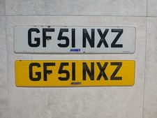 Uk Original License Plate Pair Gf51 Nxz Uk Original License Plate Pair Gf51 Nxz