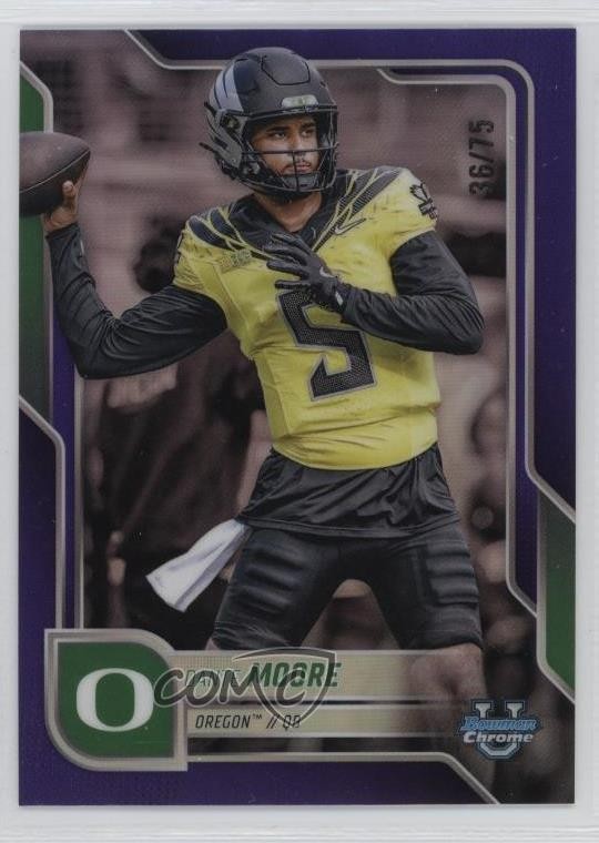 2025 Bowman U Chrome Purple Refractor 36/75 Dante Moore #137 3hd